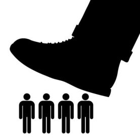 33880490-stock-vector-black-cartoon-vector-silhouette-of-a-large-foot-about-to-tramp-a-row-of-people-conceptual-of-oppress